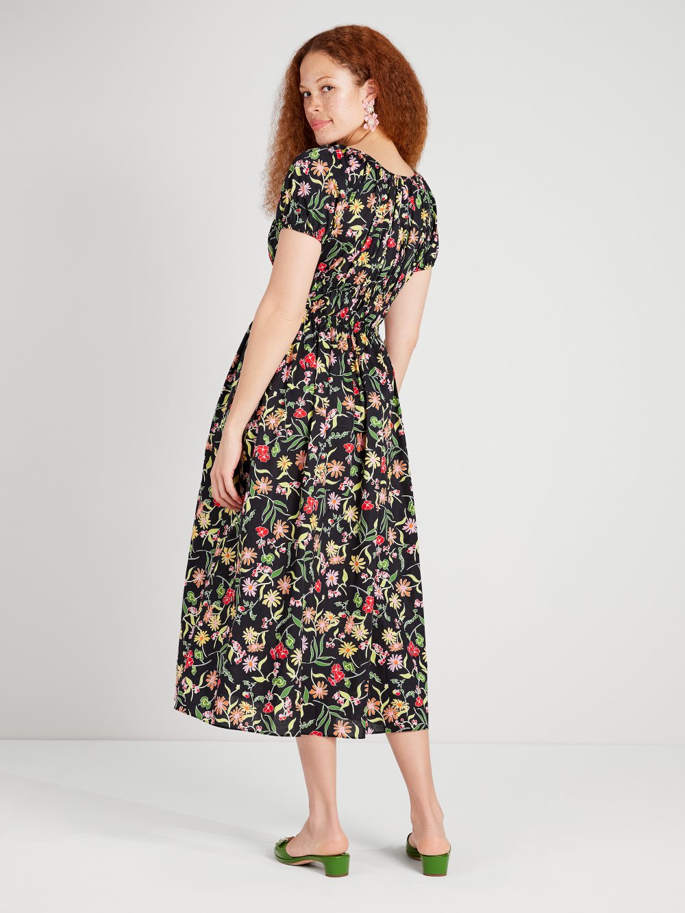 Women's  black multi.  rooftop garden floral riviera dress | Kate Spade