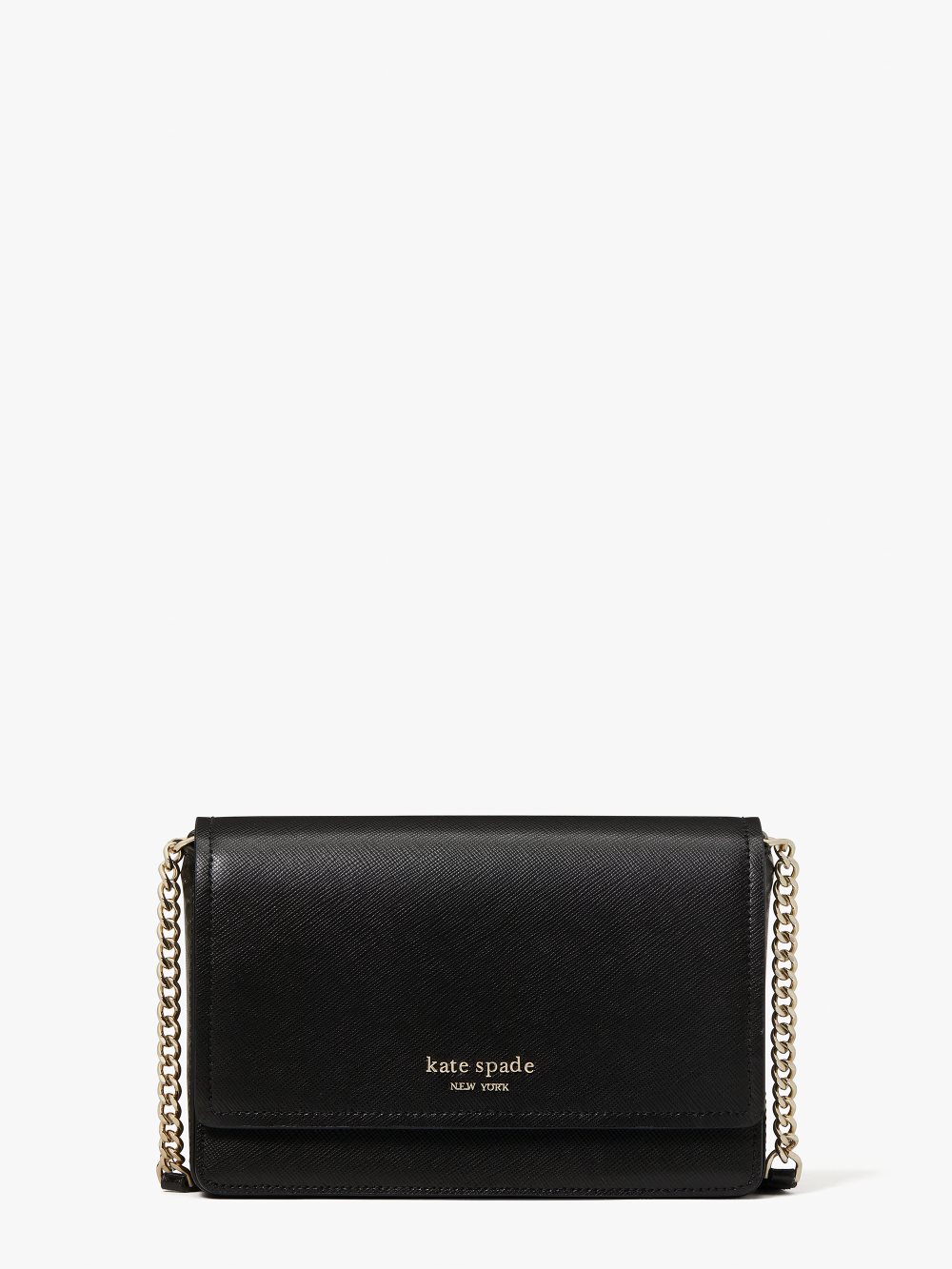 Women's black spencer flap chain wallet | Kate Spade