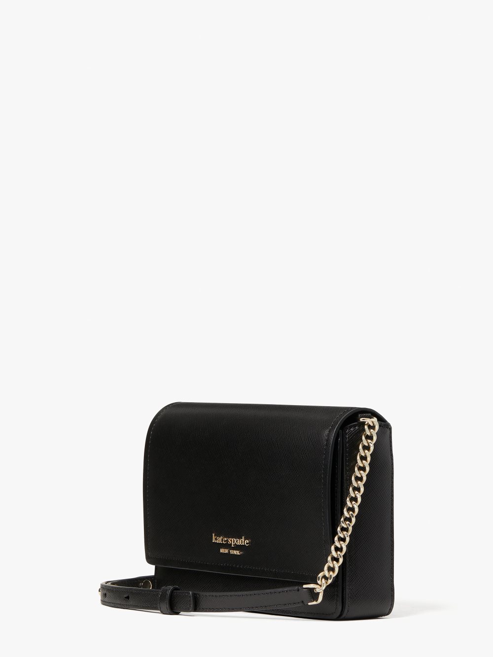 Women's black spencer flap chain wallet | Kate Spade