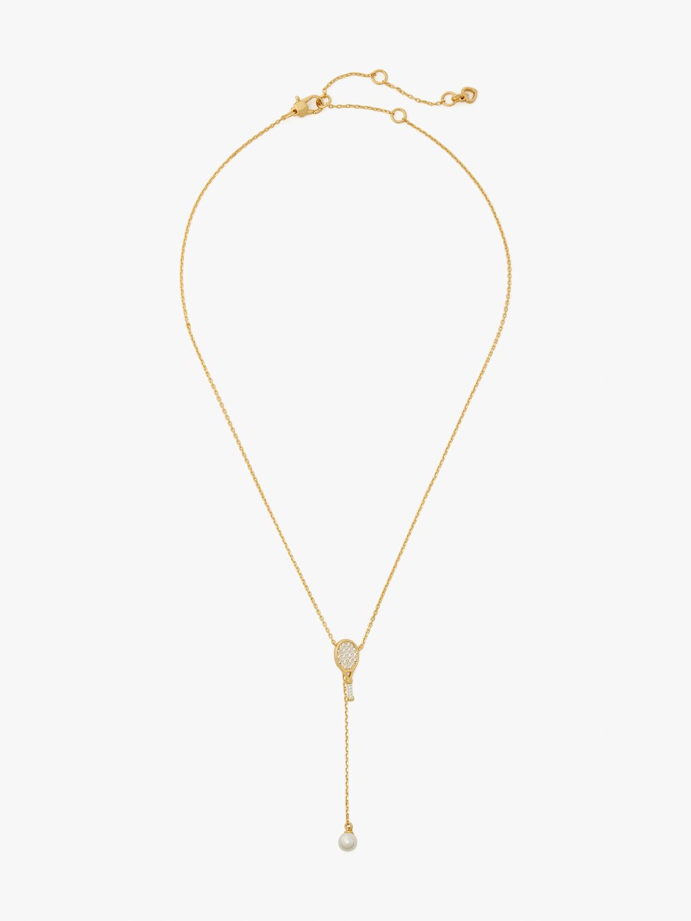 Women's cream multi queen of the court tennis lariat necklace | Kate Spade