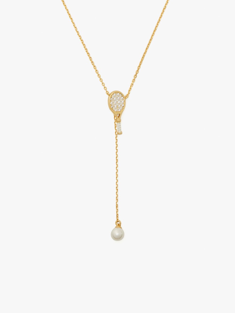 Women's cream multi queen of the court tennis lariat necklace | Kate Spade