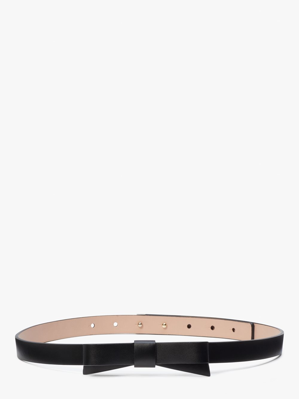 Women's black/gold 001 bow 19mm belt | Kate Spade