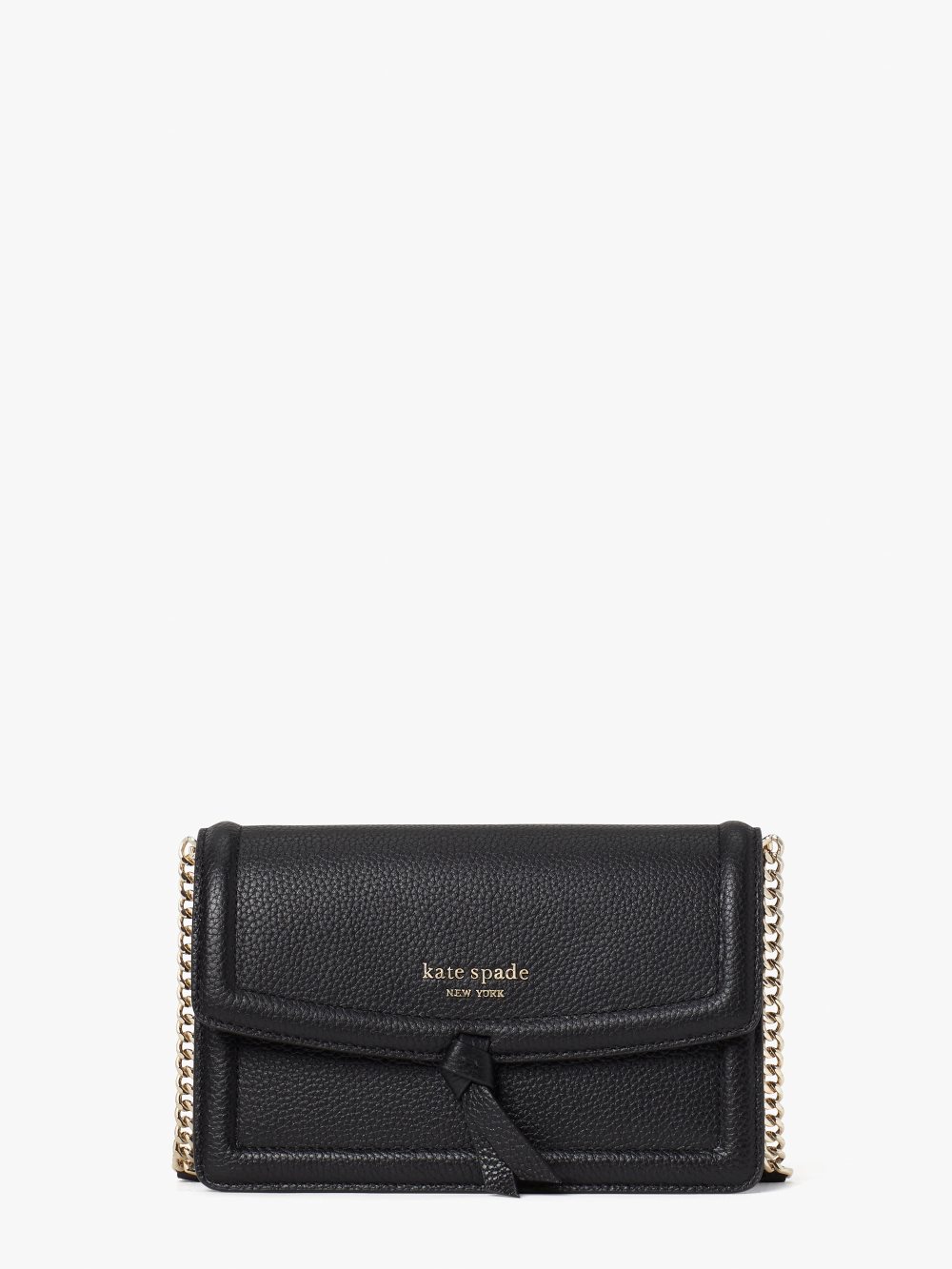 Women's black knott flap crossbody | Kate Spade