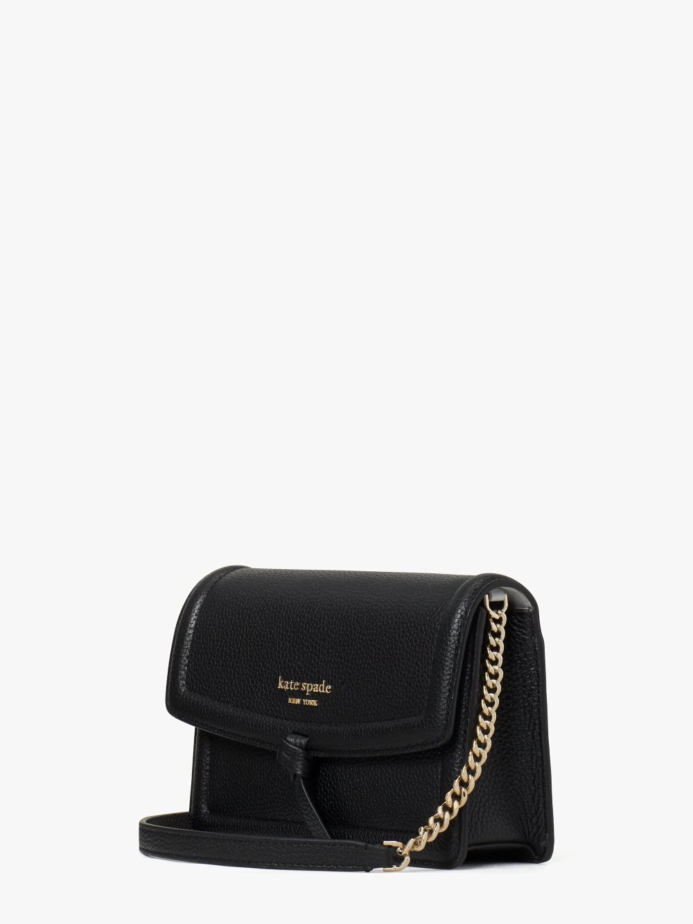 Women's black knott flap crossbody | Kate Spade