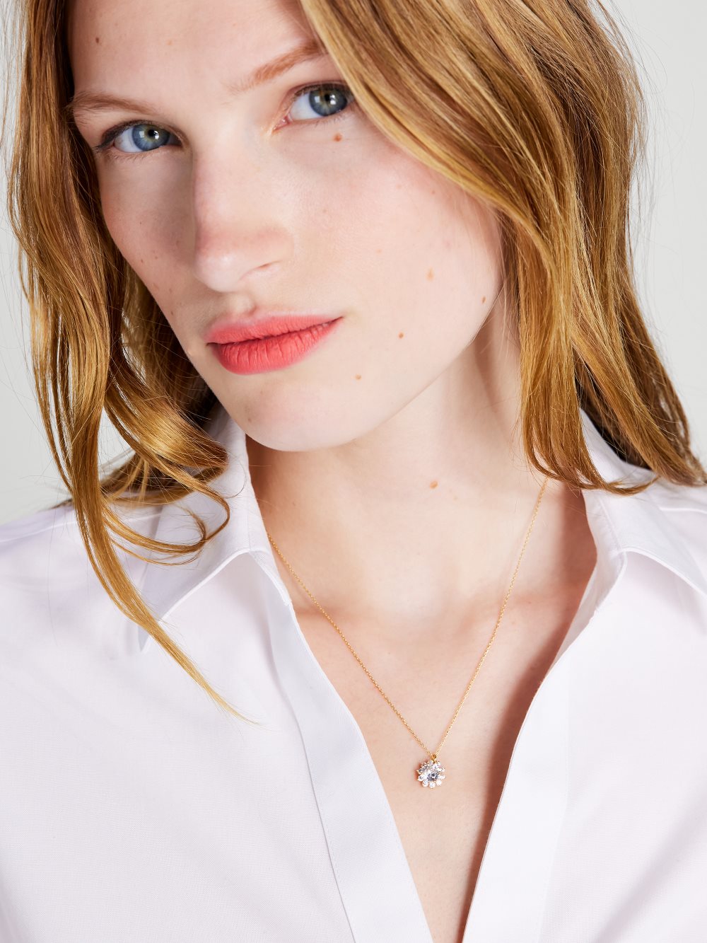 Women's clear. sunny halo pendant | Kate Spade