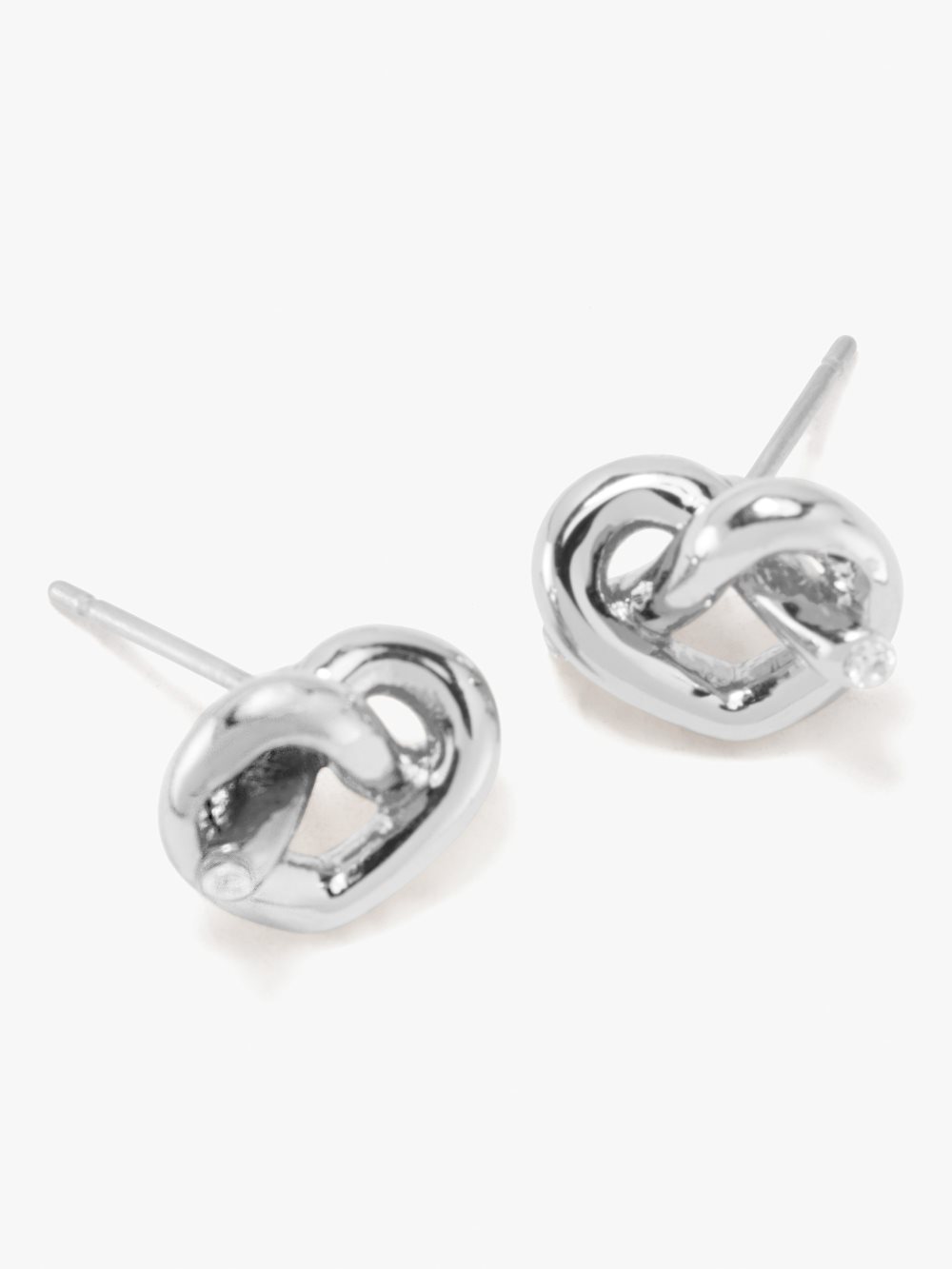 Women's silver loves me knot studs | Kate Spade