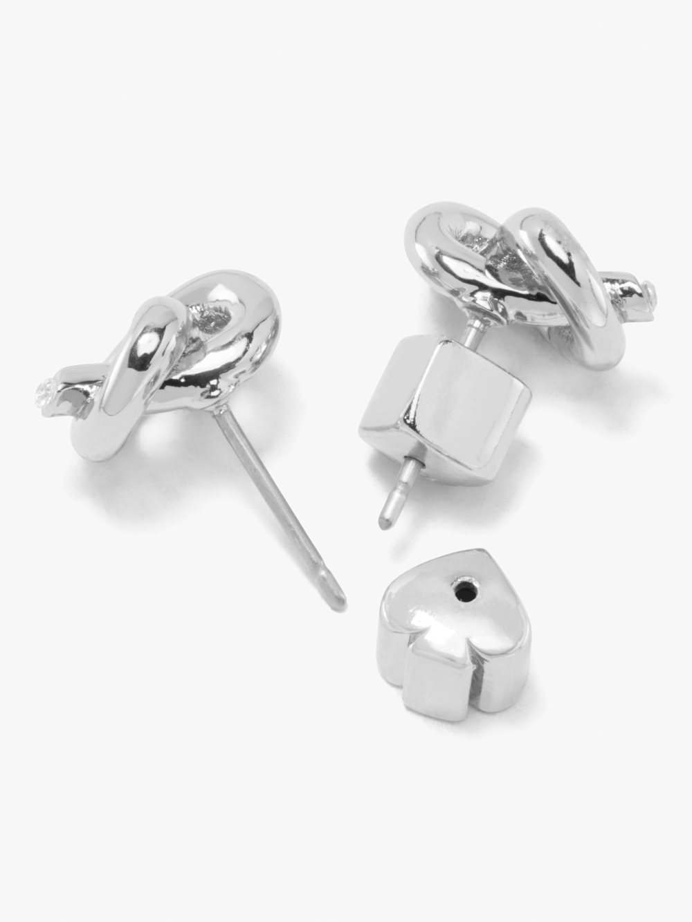 Women's silver loves me knot studs | Kate Spade