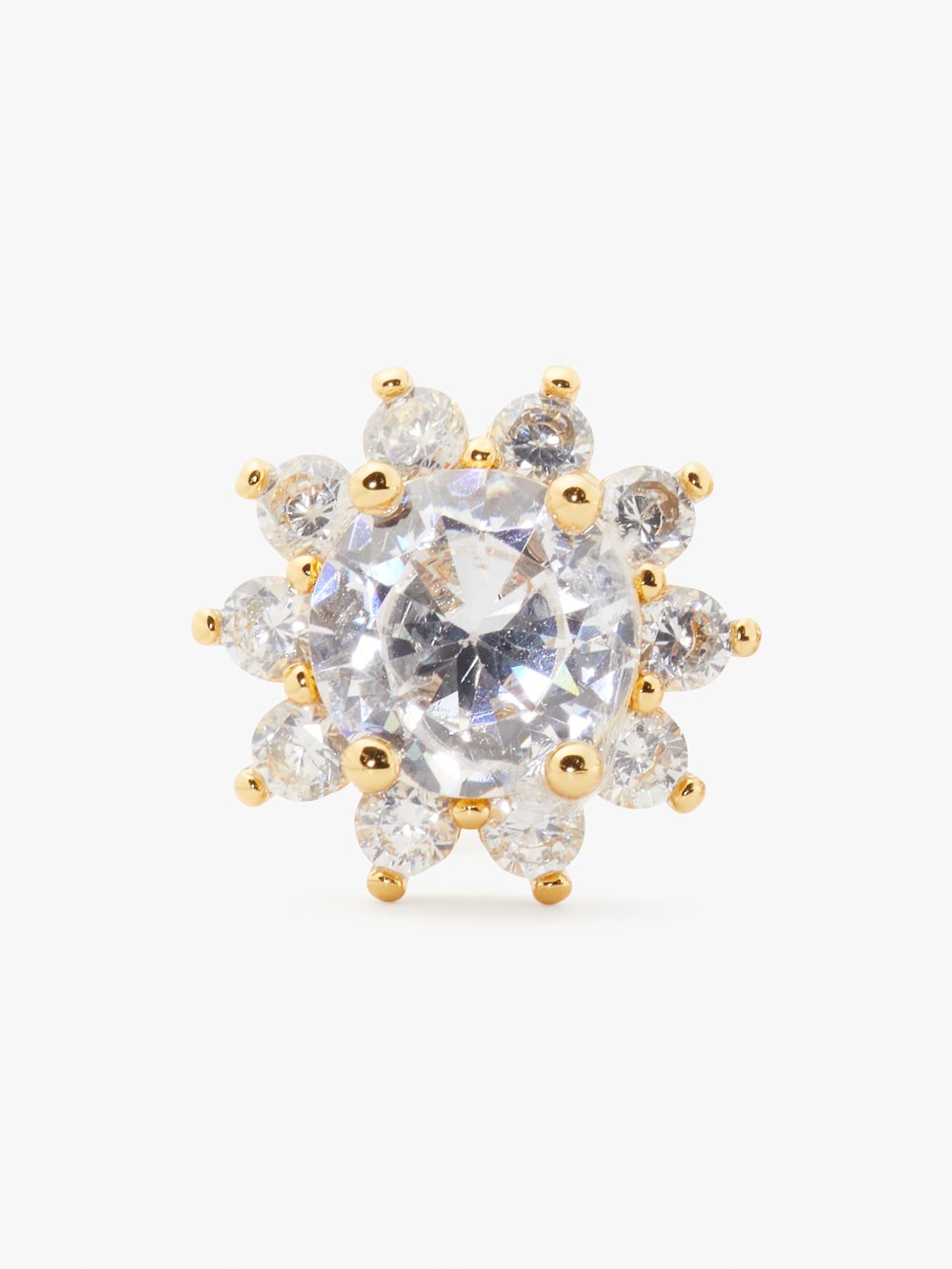 Women's  clear.  sunny stone halo studs | Kate Spade