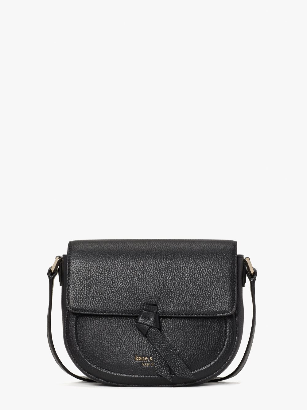 Women's black knott medium saddle bag | Kate Spade