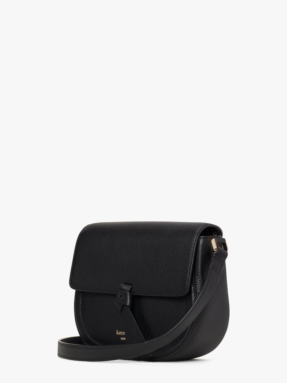 Women's black knott medium saddle bag | Kate Spade