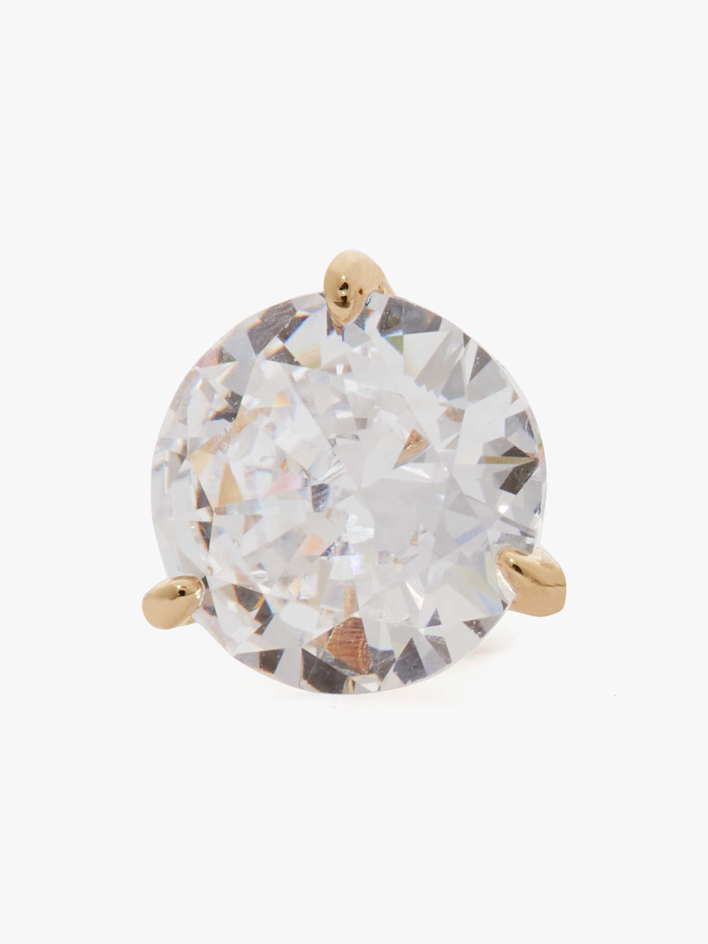 Women's clear/gold brilliant statements tri-prong studs | Kate Spade