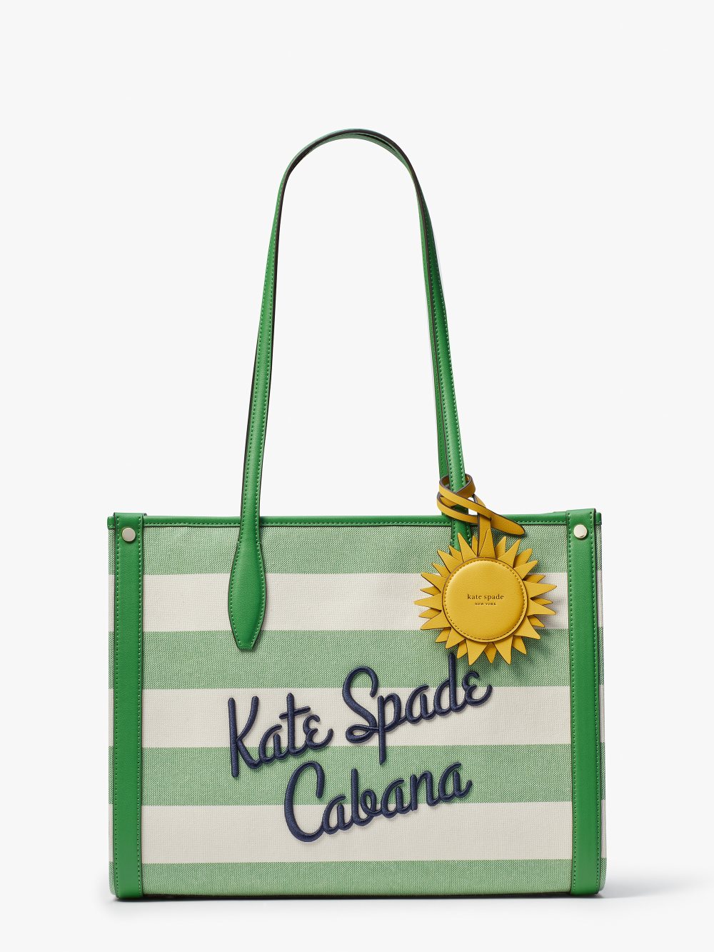 Women's green multi. market cabana canvas medium tote | Kate Spade