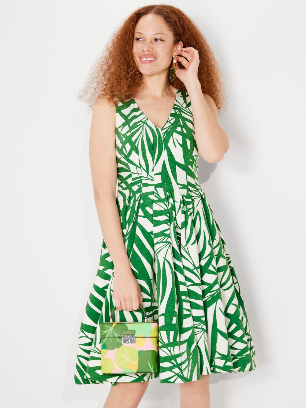 Women's  bitter greens  palm fronds amelia dress | Kate Spade
