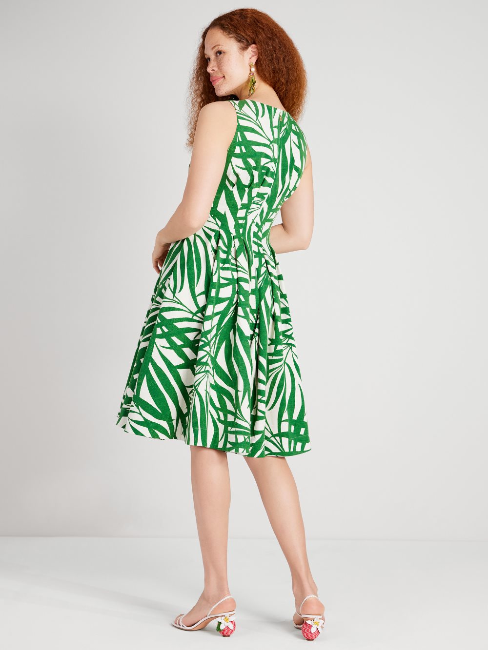 Women's  bitter greens  palm fronds amelia dress | Kate Spade