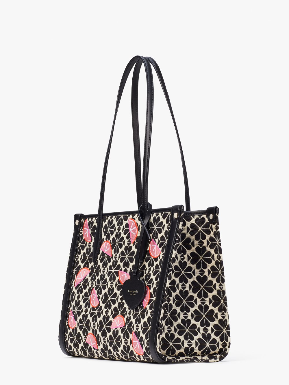 Women's grapefruit soda multi. spade flower jacquard grapefruits market medium tote | Kate Spade