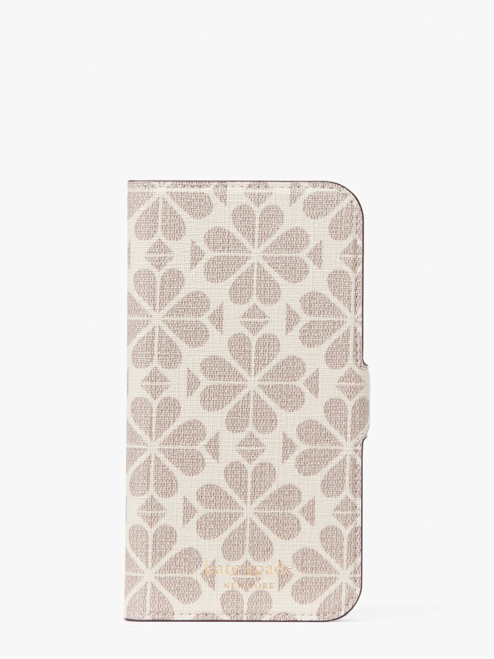 Women's parchment multi spade flower coated canvas iphone 13 pro magnetic wrap folio case | Kate Spade