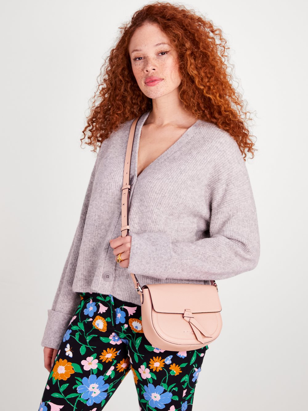 Women's coral gable knott medium saddle bag | Kate Spade