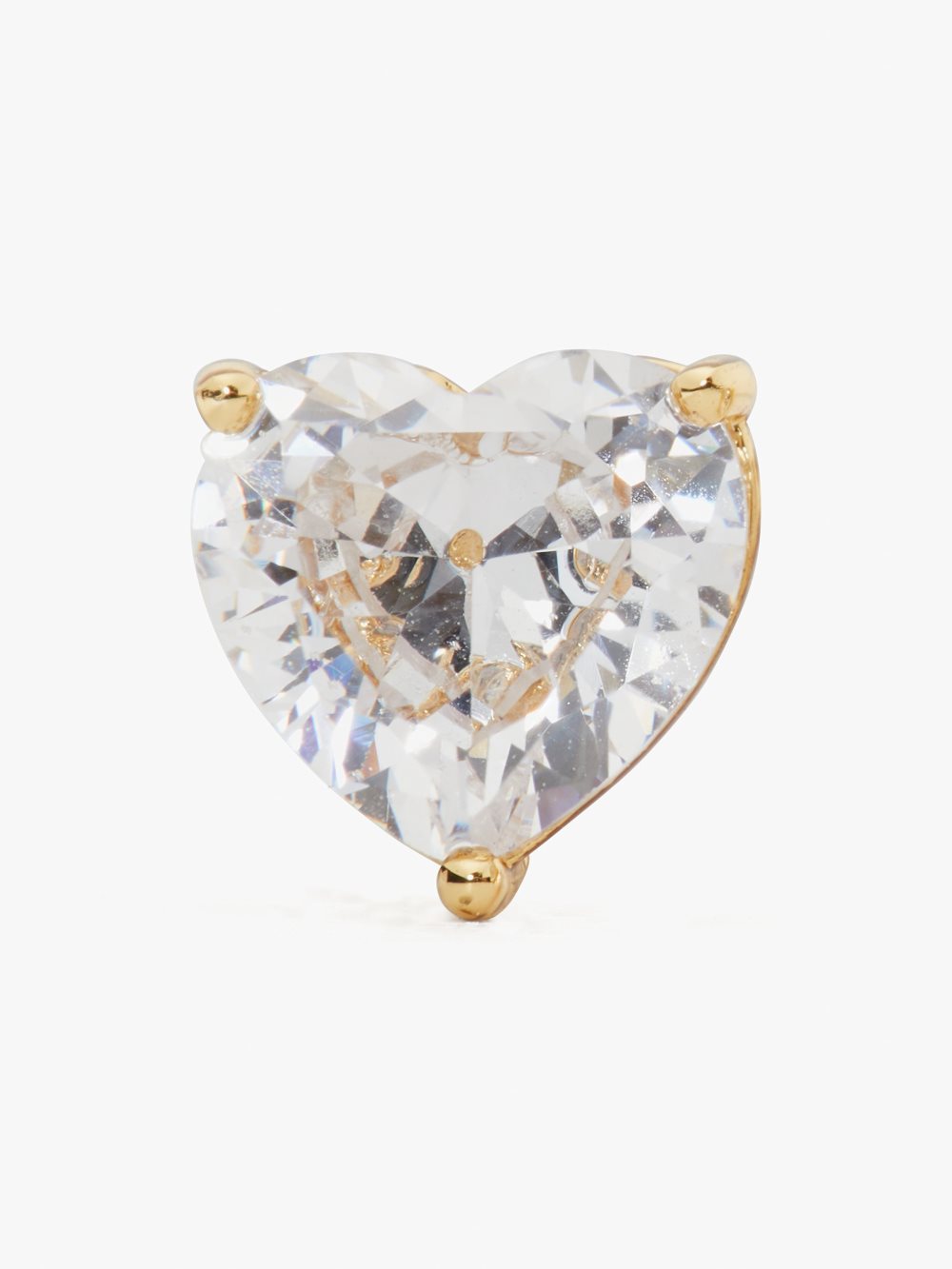 Women's clear/gold my love heart studs | Kate Spade