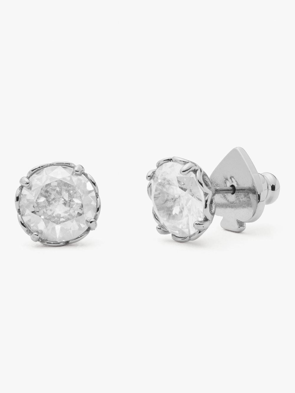 Women's clear/silver that sparkle round earrings | Kate Spade