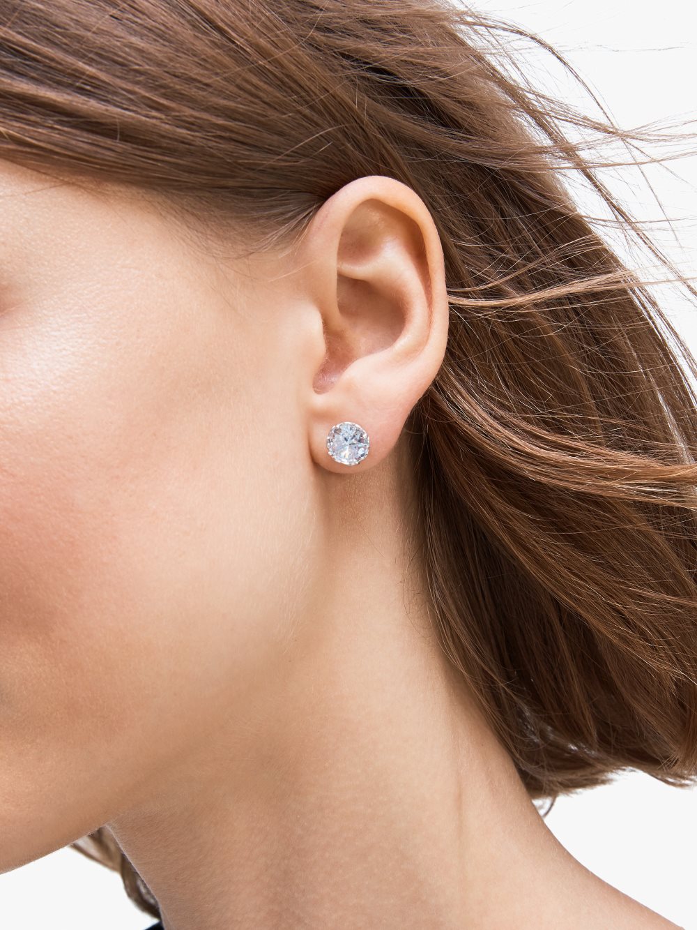 Women's clear/silver that sparkle round earrings | Kate Spade