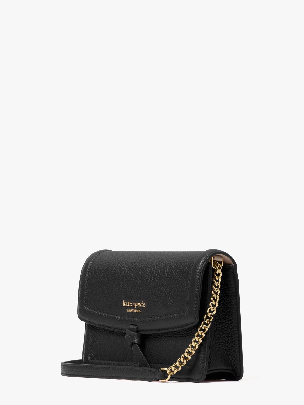 Women's black knott flap crossbody | Kate Spade