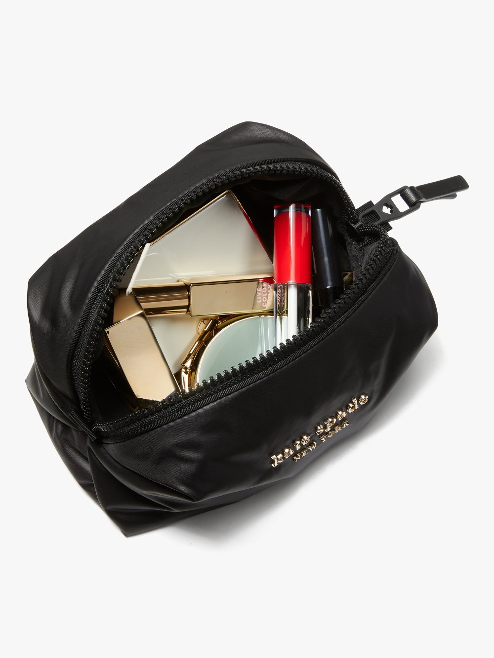 Women's black everything puffy medium cosmetic case | Kate Spade