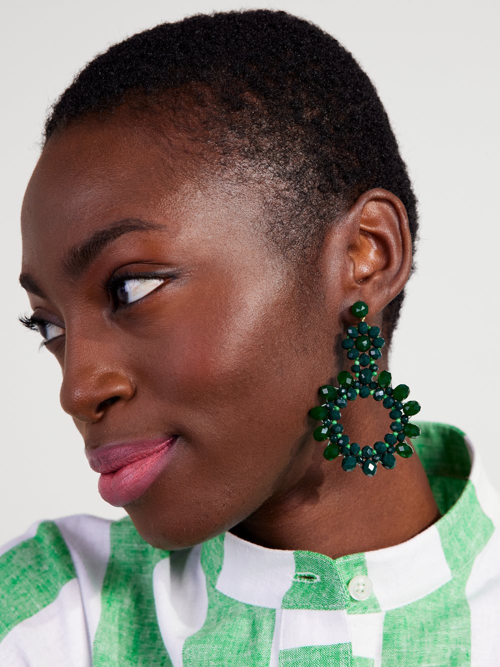 Women's green. marguerite beaded earrings | Kate Spade