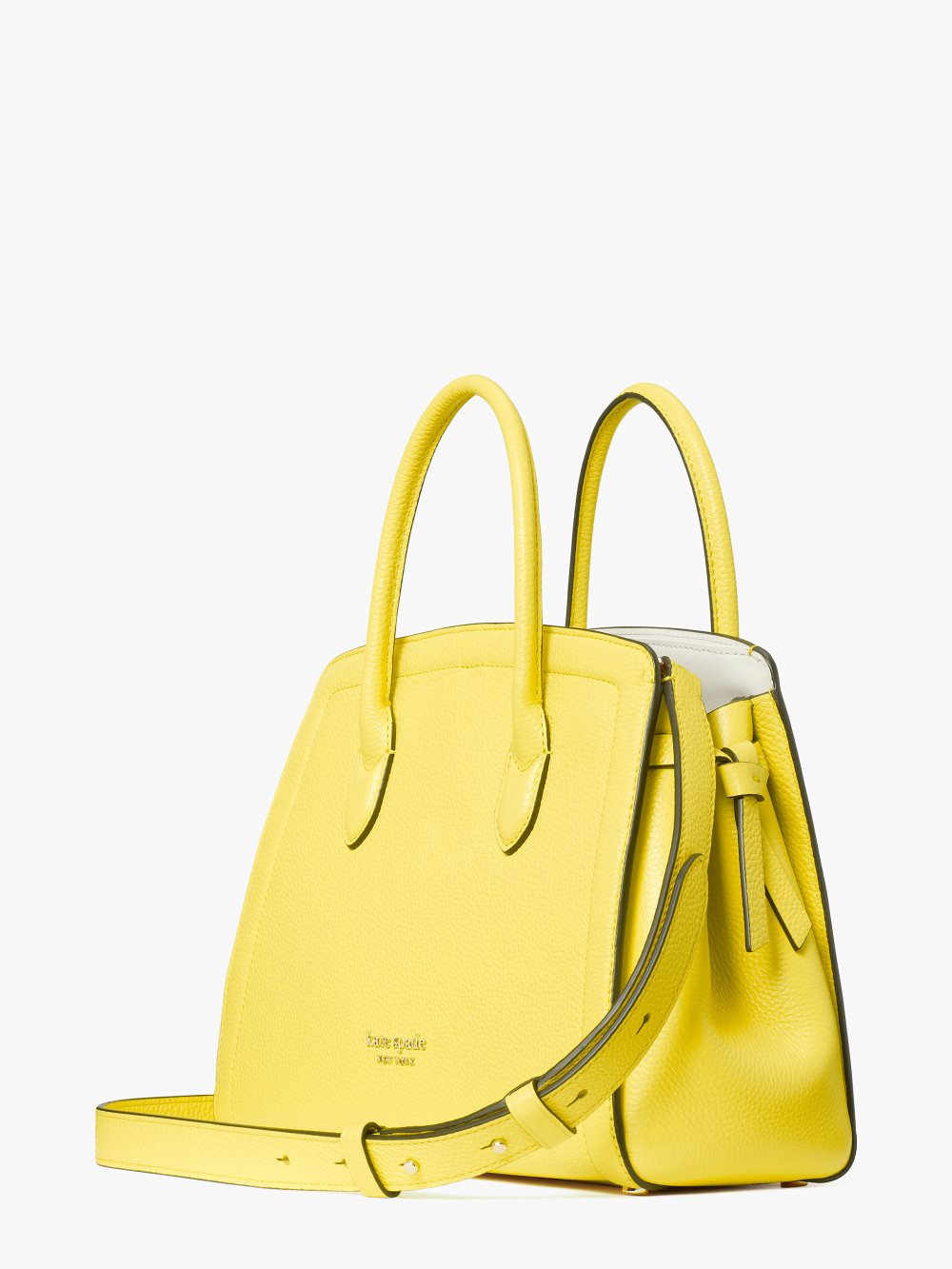 Women's yellow sesame knott medium satchel | Kate Spade