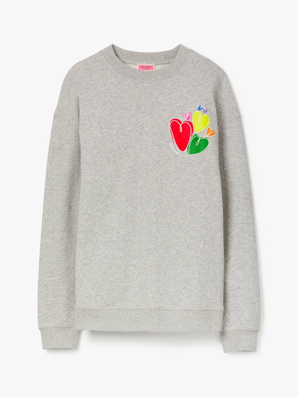 Women's grey melange. hearts sweatshirt | Kate Spade