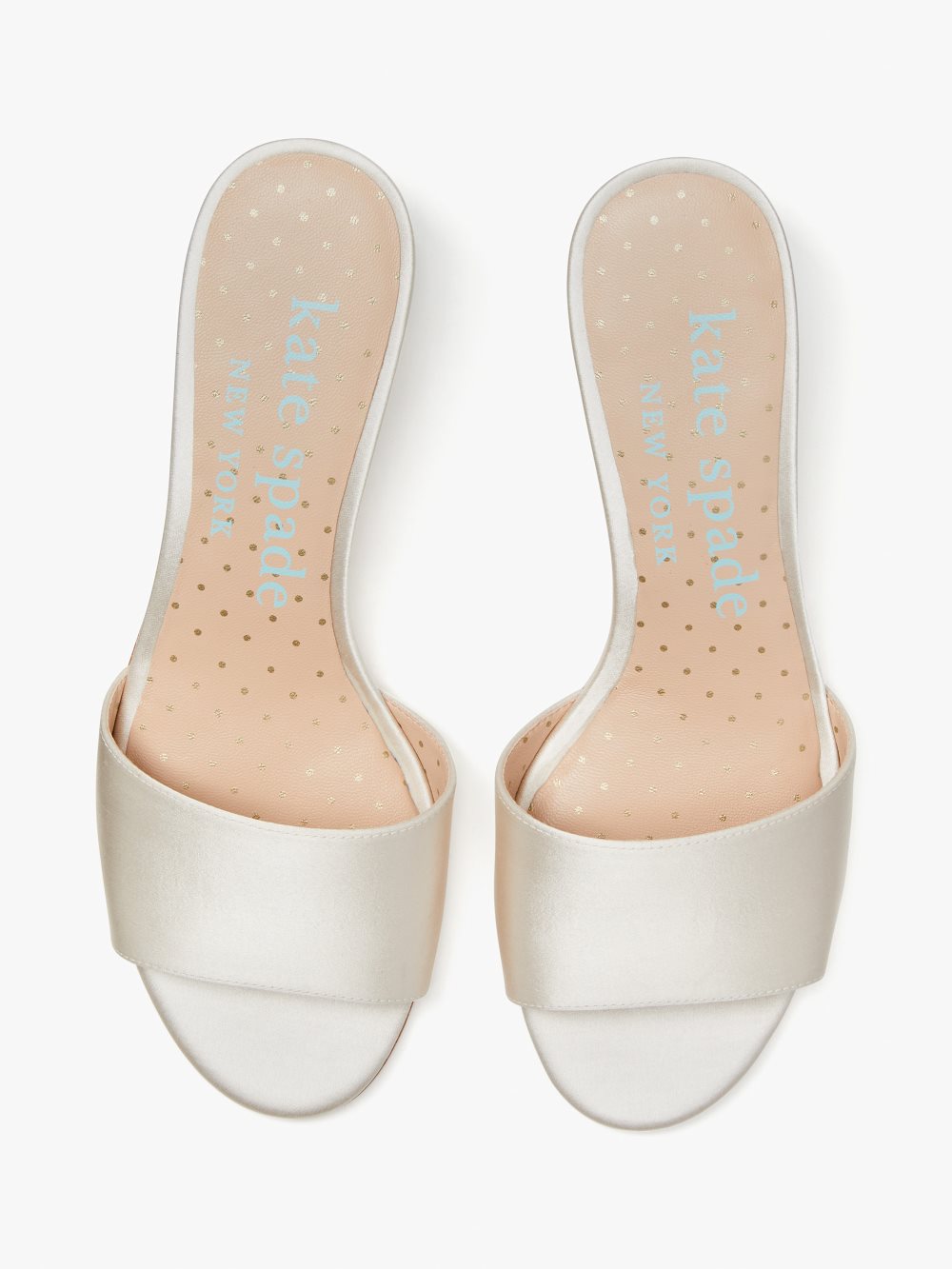 Women's ivory bridal love slide sandals | Kate Spade