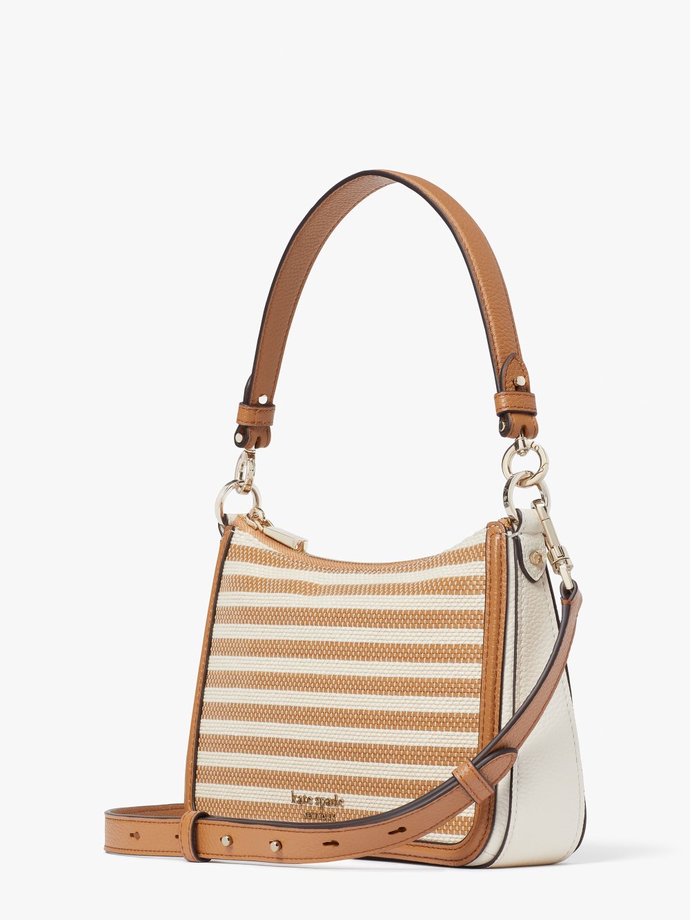 Women's parchment multi hudson striped medium convertible crossbody | Kate Spade