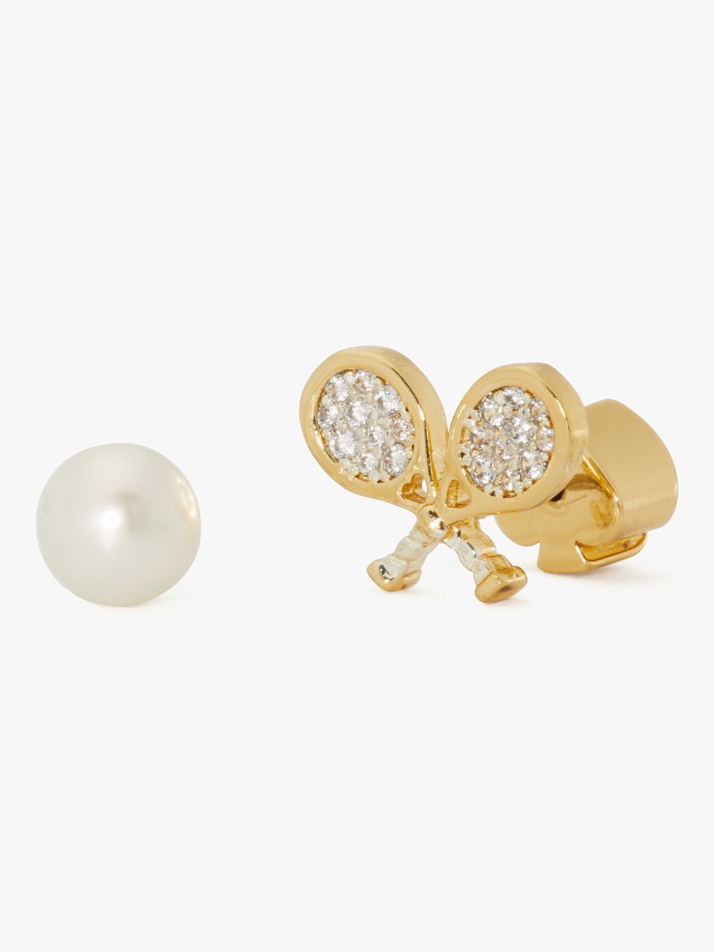 Women's cream multi queen of the court tennis asymmetrical studs | Kate Spade