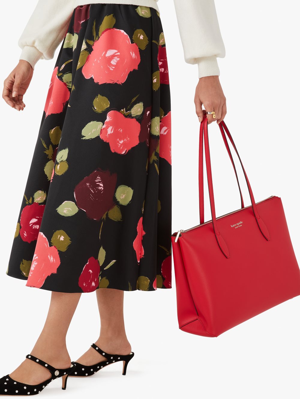 Women's lingonberry all day large zip-top tote | Kate Spade