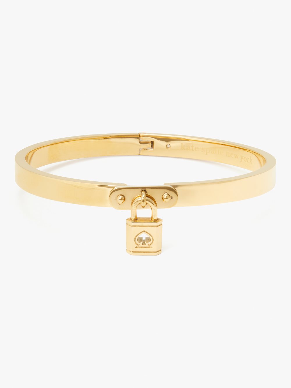 Women's gold. lock and spade charm bangle | Kate Spade