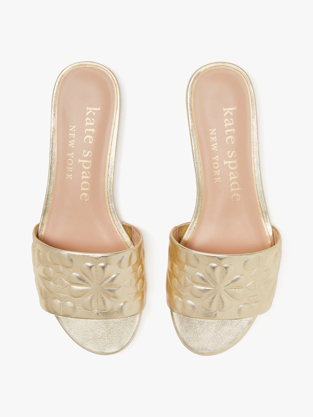 Women's pale gold emmie slide sandals | Kate Spade
