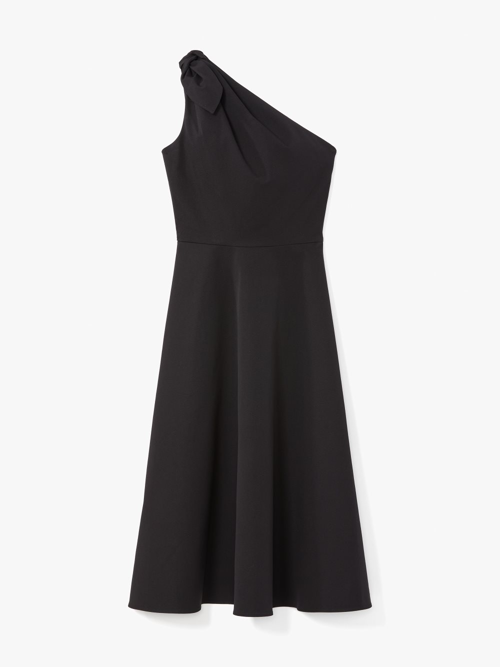 Women's black twill one-shoulder dress | Kate Spade