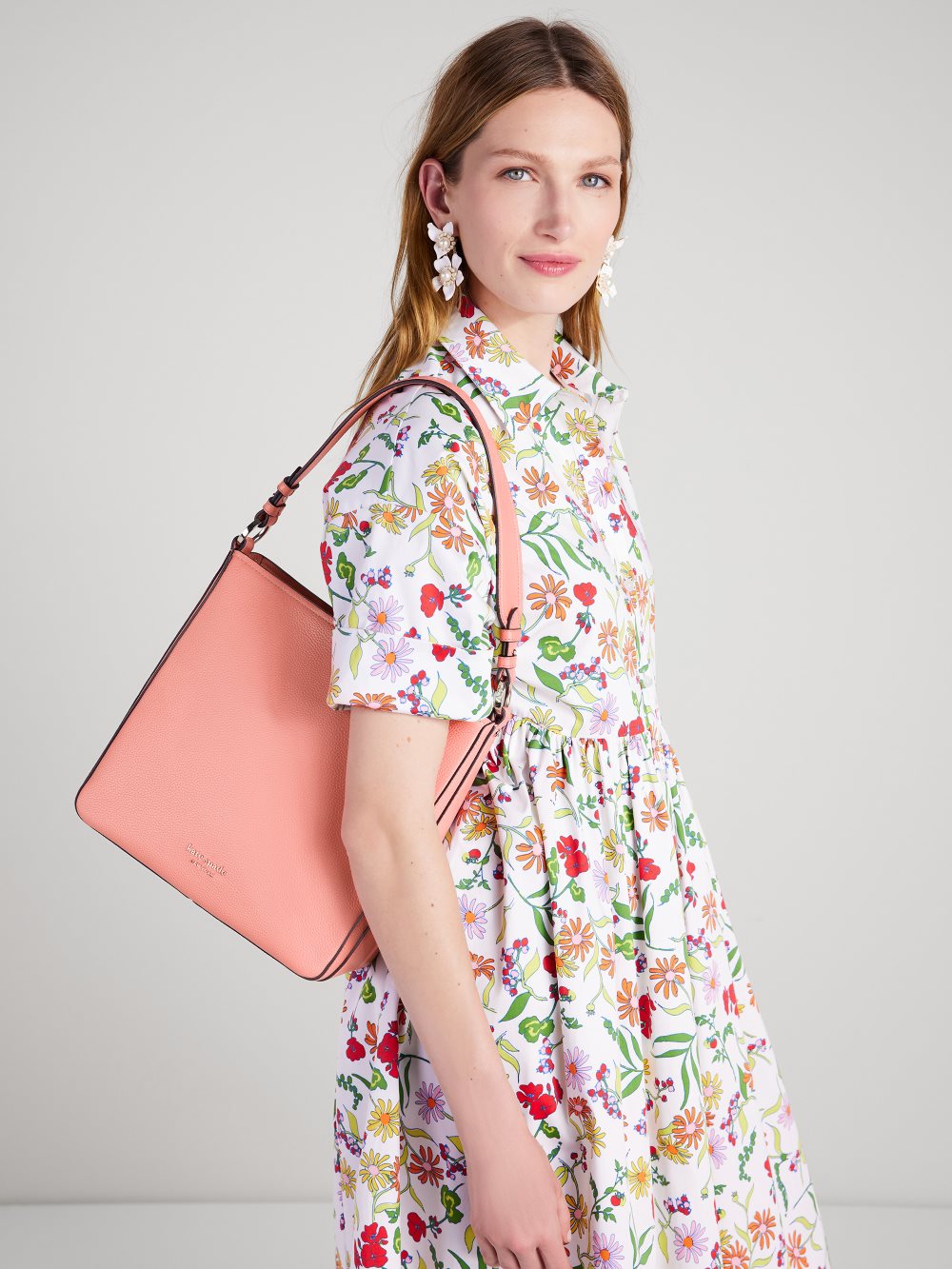 Women's garden rose hudson large hobo bag | Kate Spade