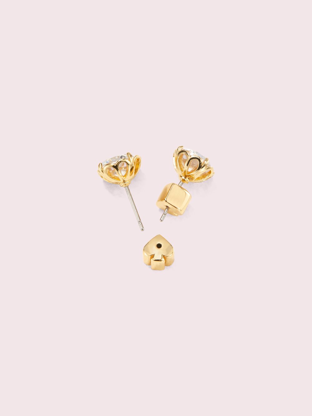 Women's clear/gold  that sparkle round earrings  | Kate Spade