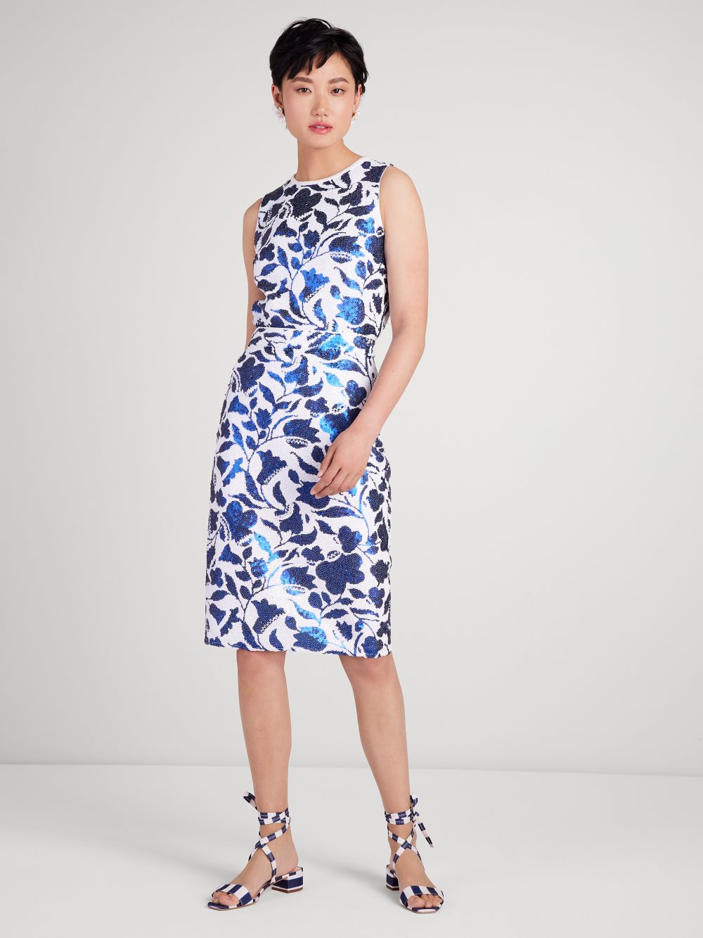 Women's blueberry zigzag floral sequin top | Kate Spade