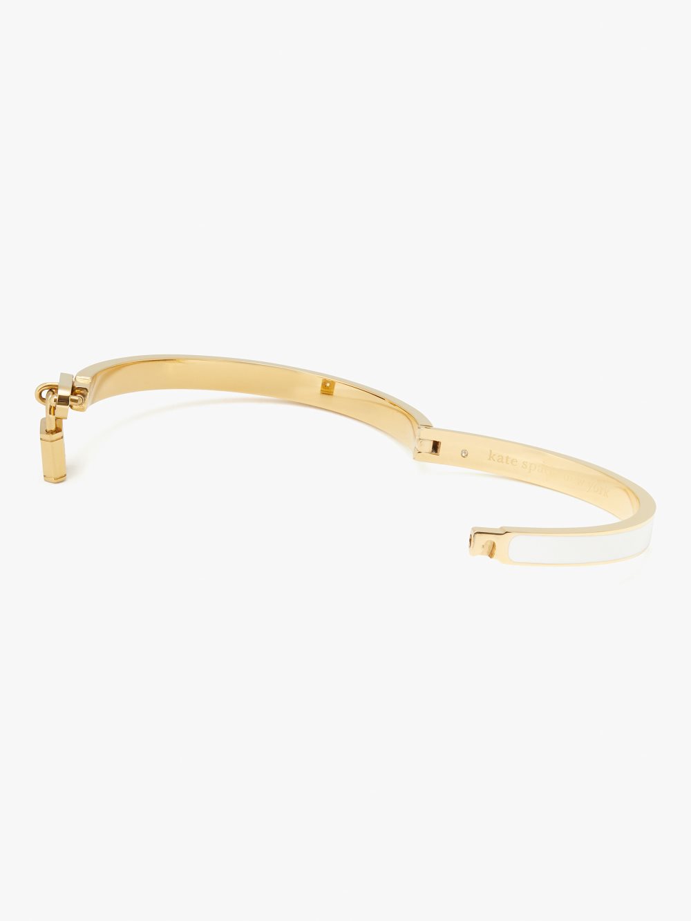 Women's white. lock and spade charm bangle | Kate Spade