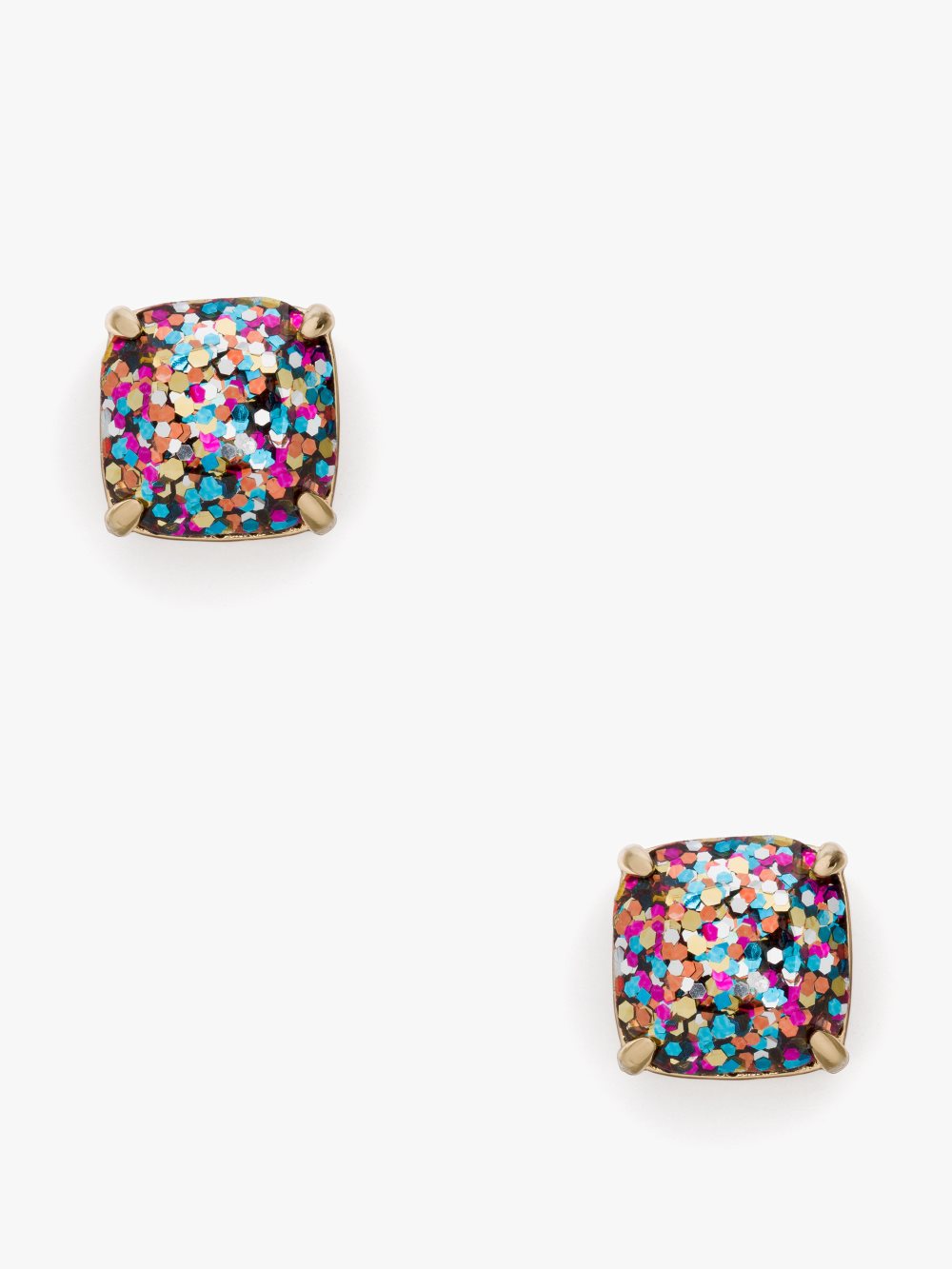 Women's multi glitter small square studs | Kate Spade