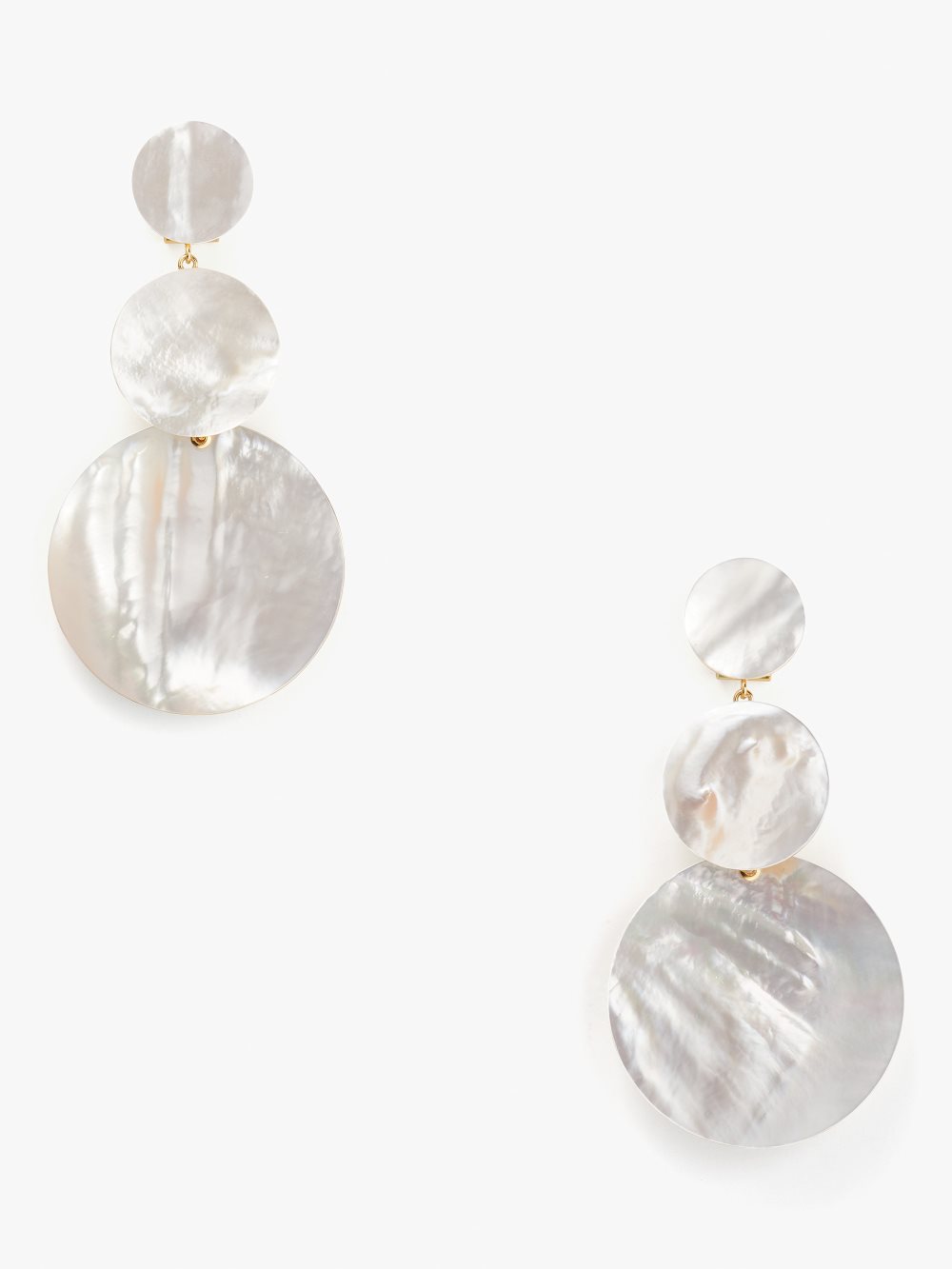 Women's white. liana stacked disc earrings | Kate Spade