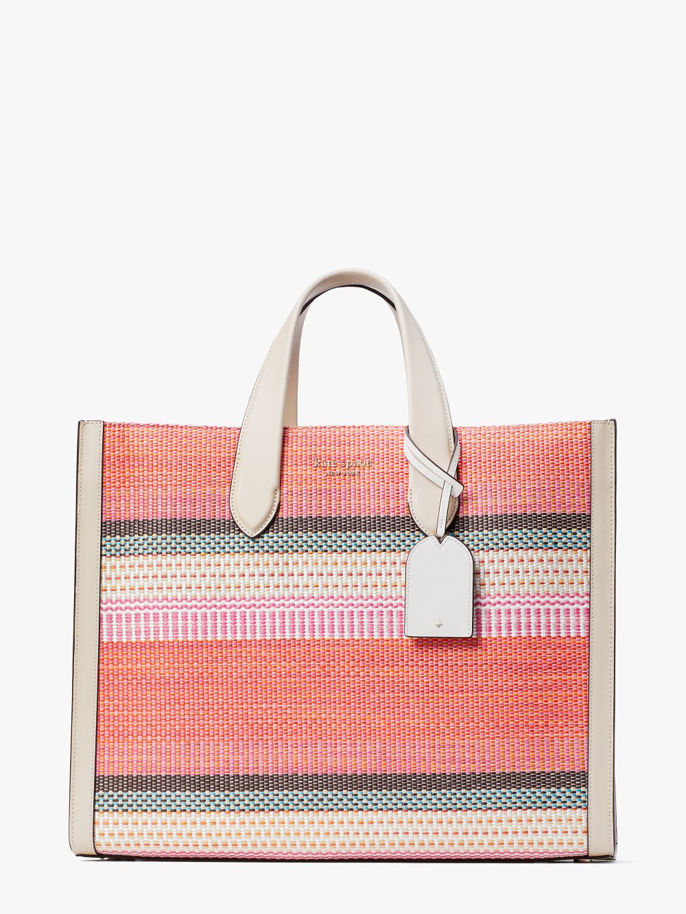 Women's pink multi manhattan striped large tote | Kate Spade