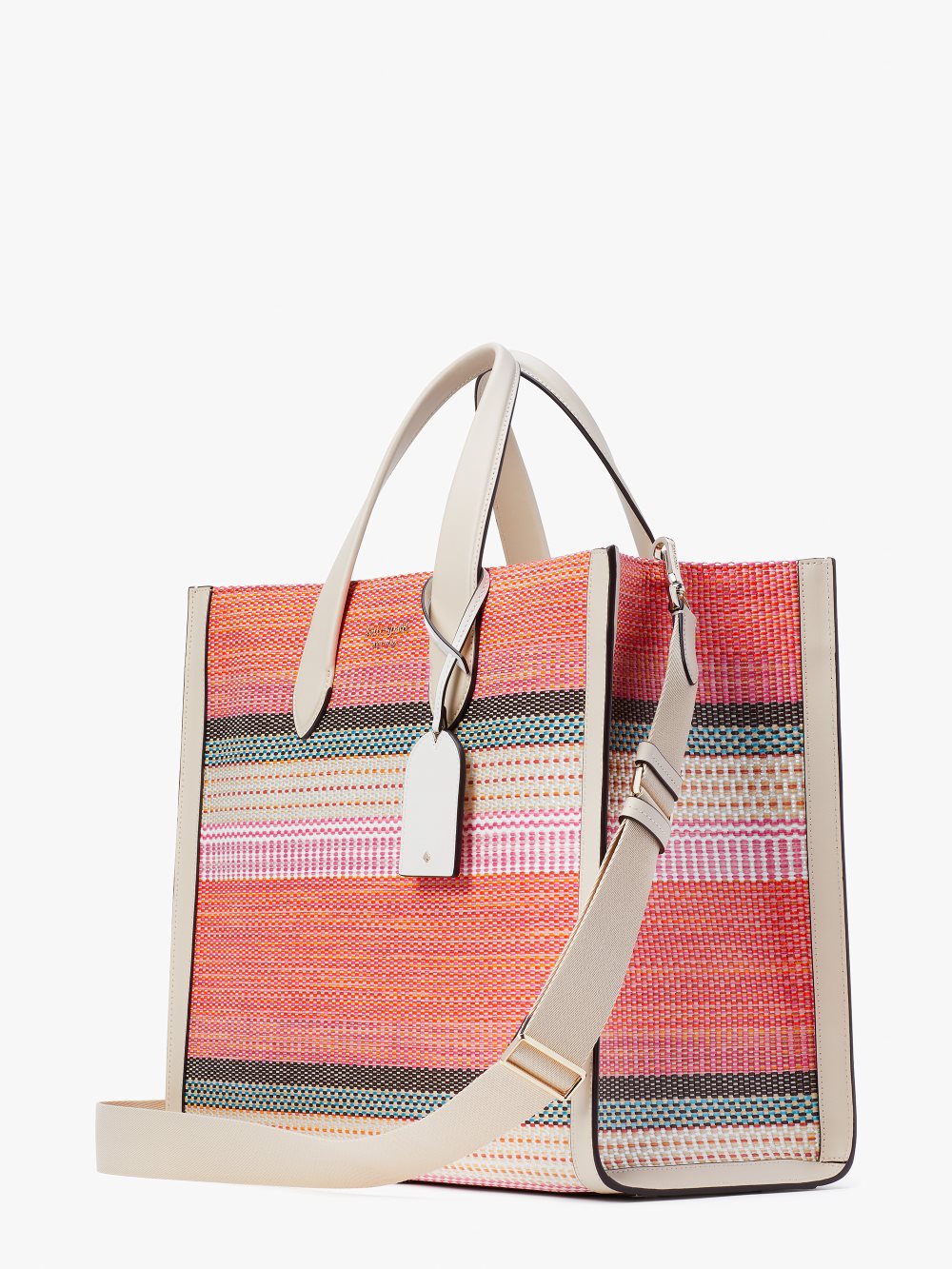 Women's pink multi manhattan striped large tote | Kate Spade