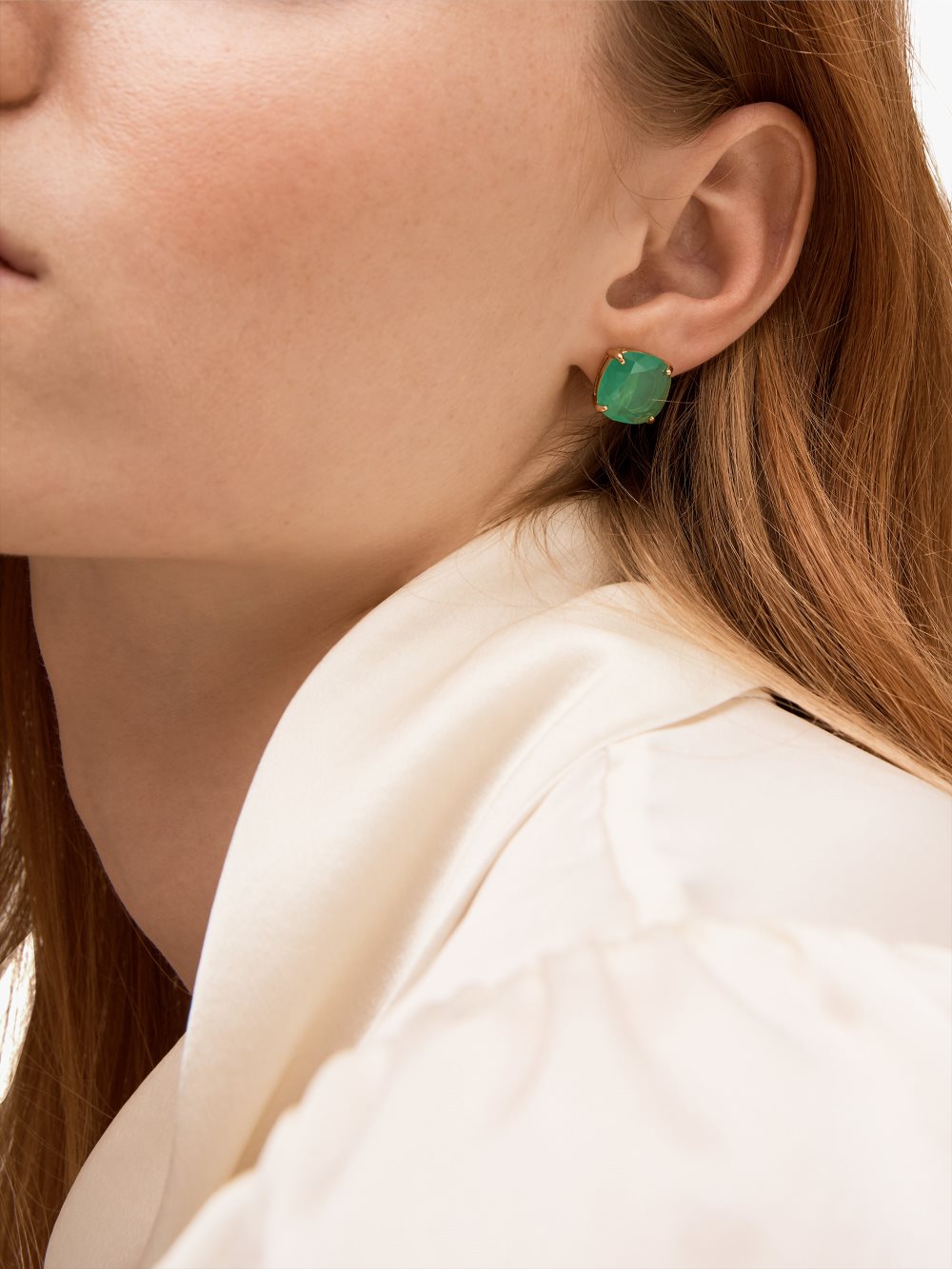 Women's beryl green kate spade earrings small square studs | Kate Spade