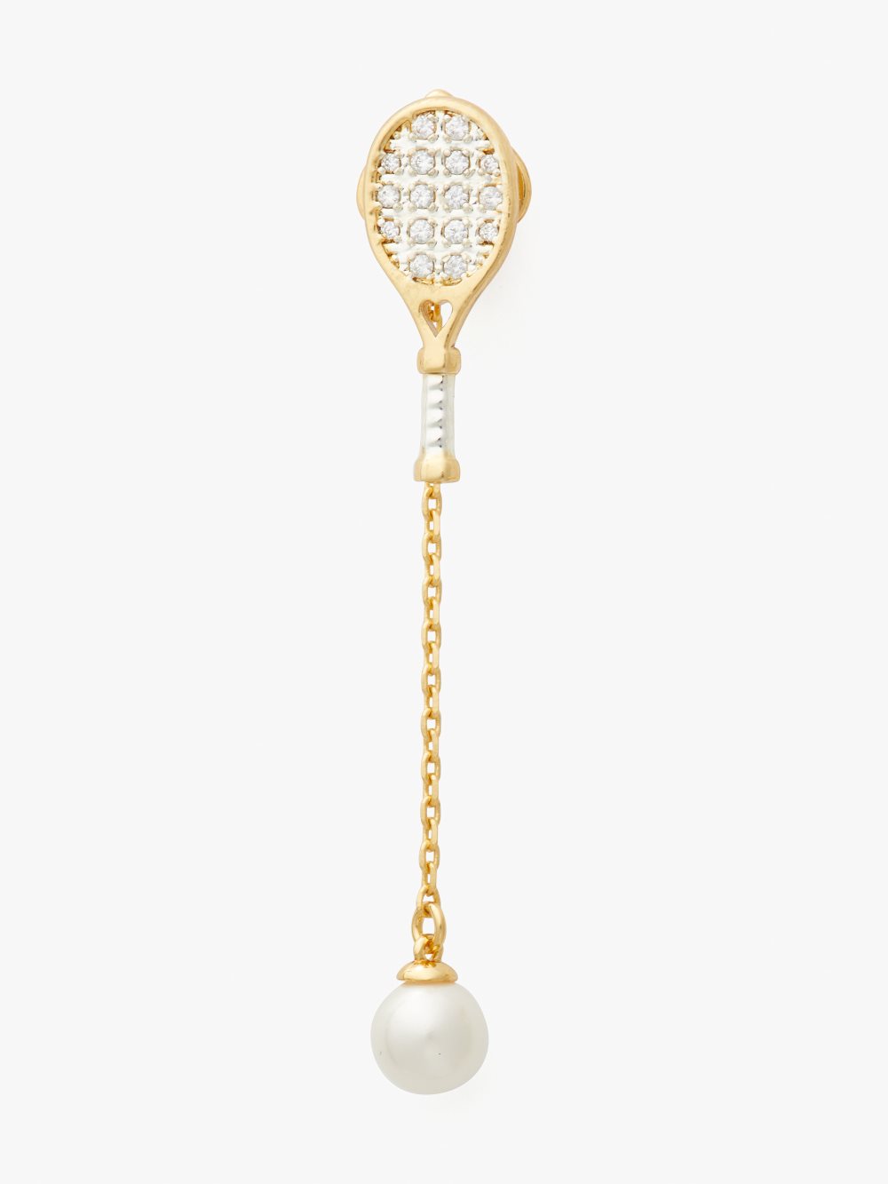 Women's cream multi queen of the court tennis linear earrings | Kate Spade