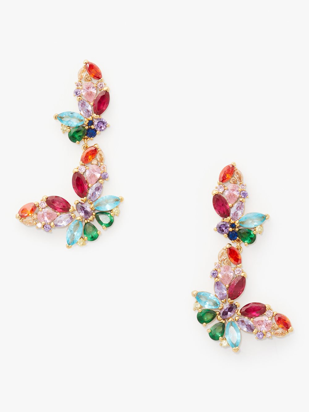 Women's multi social butterfly double drop earrings | Kate Spade