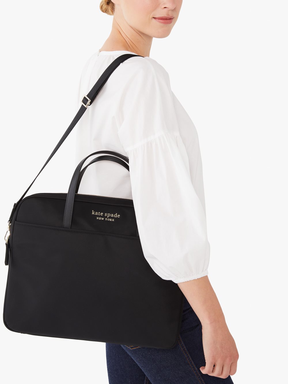 Women's black the little better sam nylon universal laptop bag | Kate Spade