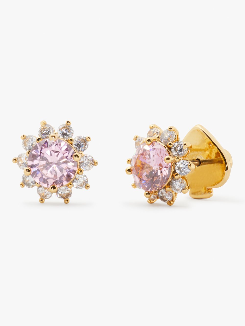 Women's  light rose.  sunny stone halo studs | Kate Spade