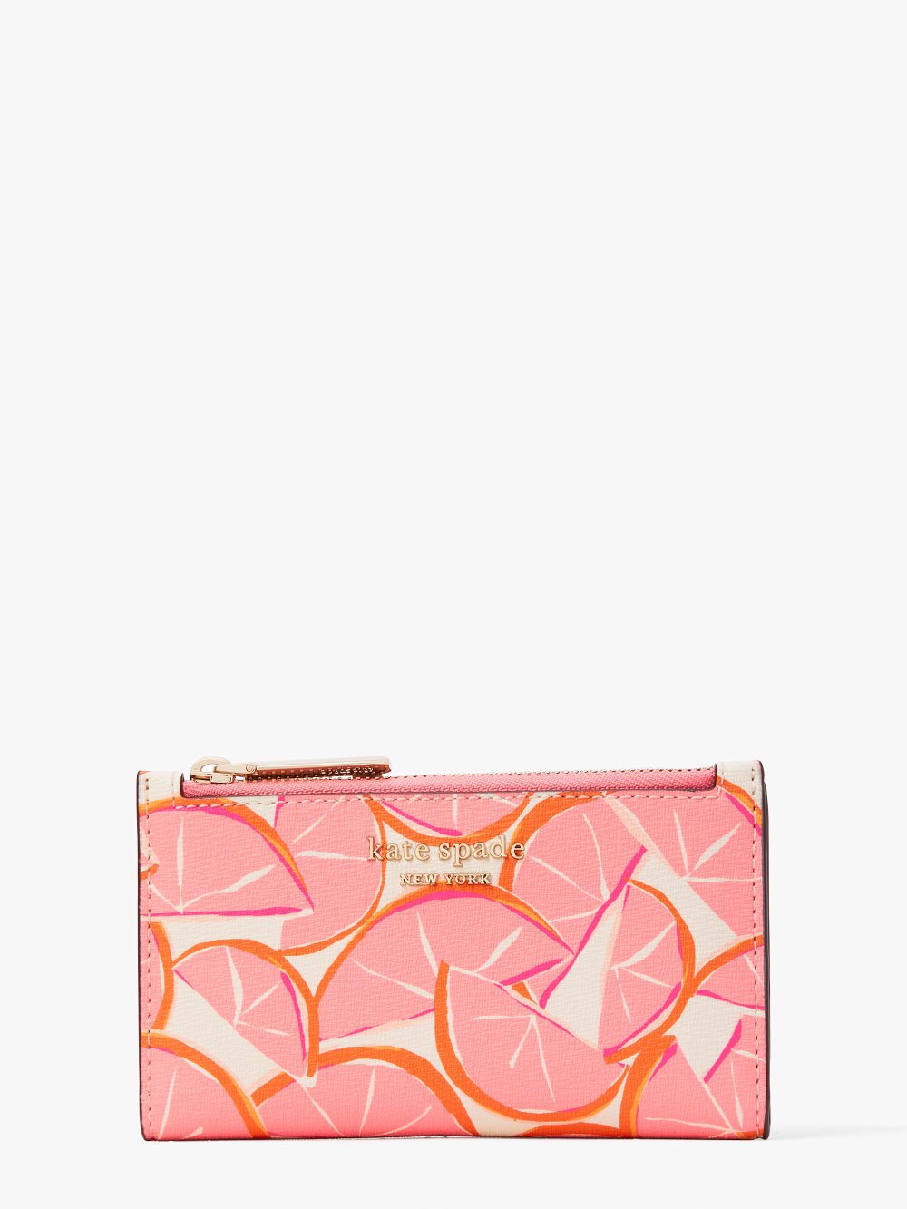 Women's pink multi. spencer grapefruit small slim bifold wallet | Kate Spade